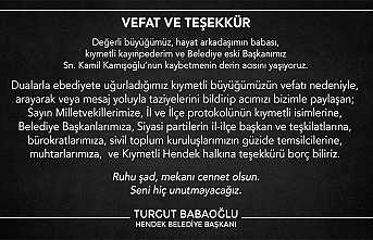 Vefat Ve Teşekkür