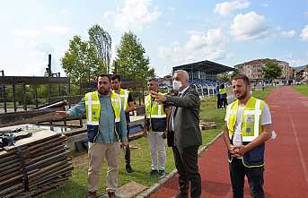 Başkan Babaoğlu Stat Çalışmalarını İnceledi