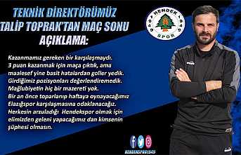 Talip Toprak’tan Maç sonu açıklama