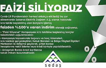 SEDAŞ’ın “Faizi Siliyoruz” Kampanyası Uzatıldı
