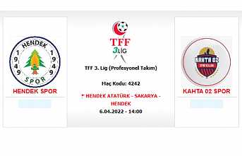 Hendekspor-Kahta Maçı Çarşamba Günü