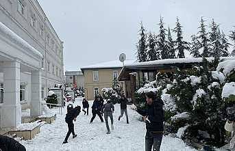 Üniversiteli Gençlerin Kar Topu Savaşı