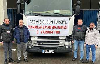 Sunmanlar Dayanışma Derneği 4. Tırı Yolcu Etti
