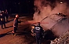 PARK HALİNDE YANAN ARAÇ HURDAYA DÖNDÜ