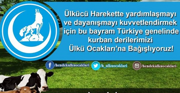 ÜLKÜ OCAKLARI KURBAN DERİLERİNİZİ BEKLİYOR