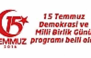 15 Temmuz Etkinlik Programı