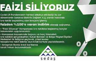 SEDAŞ’ın “Faizi Siliyoruz” Kampanyası Uzatıldı