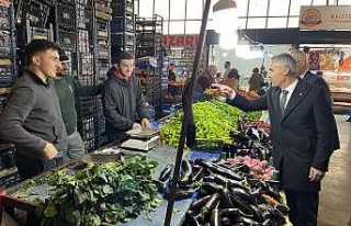 Ayvaz Salı Pazarında Esnaf ve Vatandaşları Ziyaret...