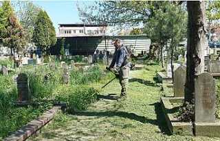 Büyükşehir Mezarlıkları Bayrama Hazırlıyor