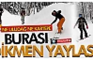 Dikmen Yaylasında Snowboard Keyfi