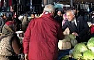 Esnaf ve Vatandaşlardan Babaoğlu’na Yoğun İlgi