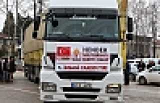 HALEP YARDIM TIR’LARI YOLA ÇIKTI