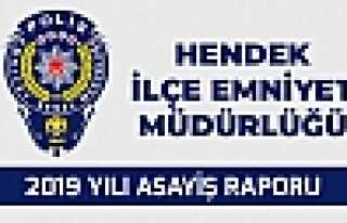 Hendek Emniyetinin 2019 Karnesi