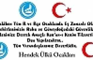 HENDEK ÜLKÜ OCAKLARINDAN DAVET