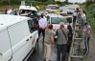 HENDEK’TE ZİNCİRLEME KAZA 6 YARALI