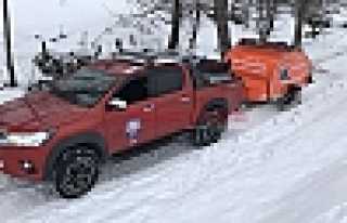 KAR AMBULANSI TESTİ ZİRVEDE YAPILDI