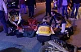 MOTOSİKLET KAZASI 2 YARALI