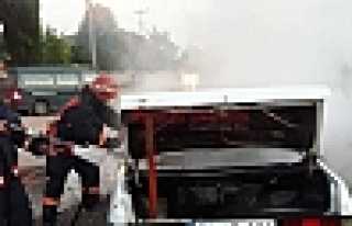 Yeşilyurt’ta Araç Yangını