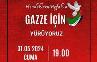 Hendek’te Refah  Gazze için Yürüyüş Düzenlenecek