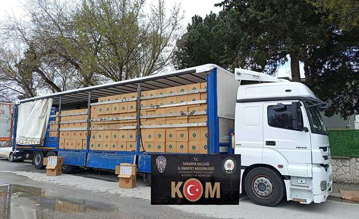 Hendek’te 8 Milyon Adet makaron Ele Geçirildi